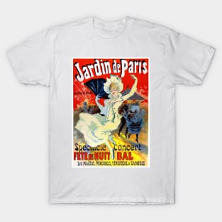 Vintage Travel Poster France Jardin de Paris T-Shirt